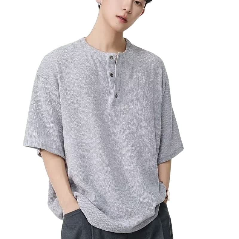 T-Shirt Short Sleeve Men Casual Loose Couple Half Sleeve