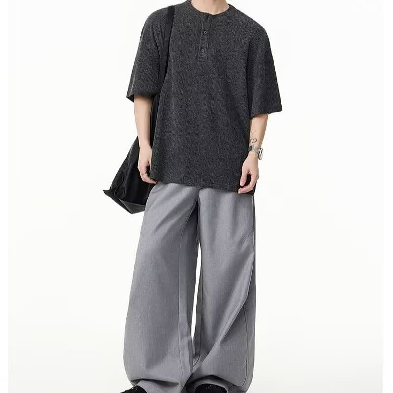 T-Shirt Short Sleeve Men Casual Loose Couple Half Sleeve