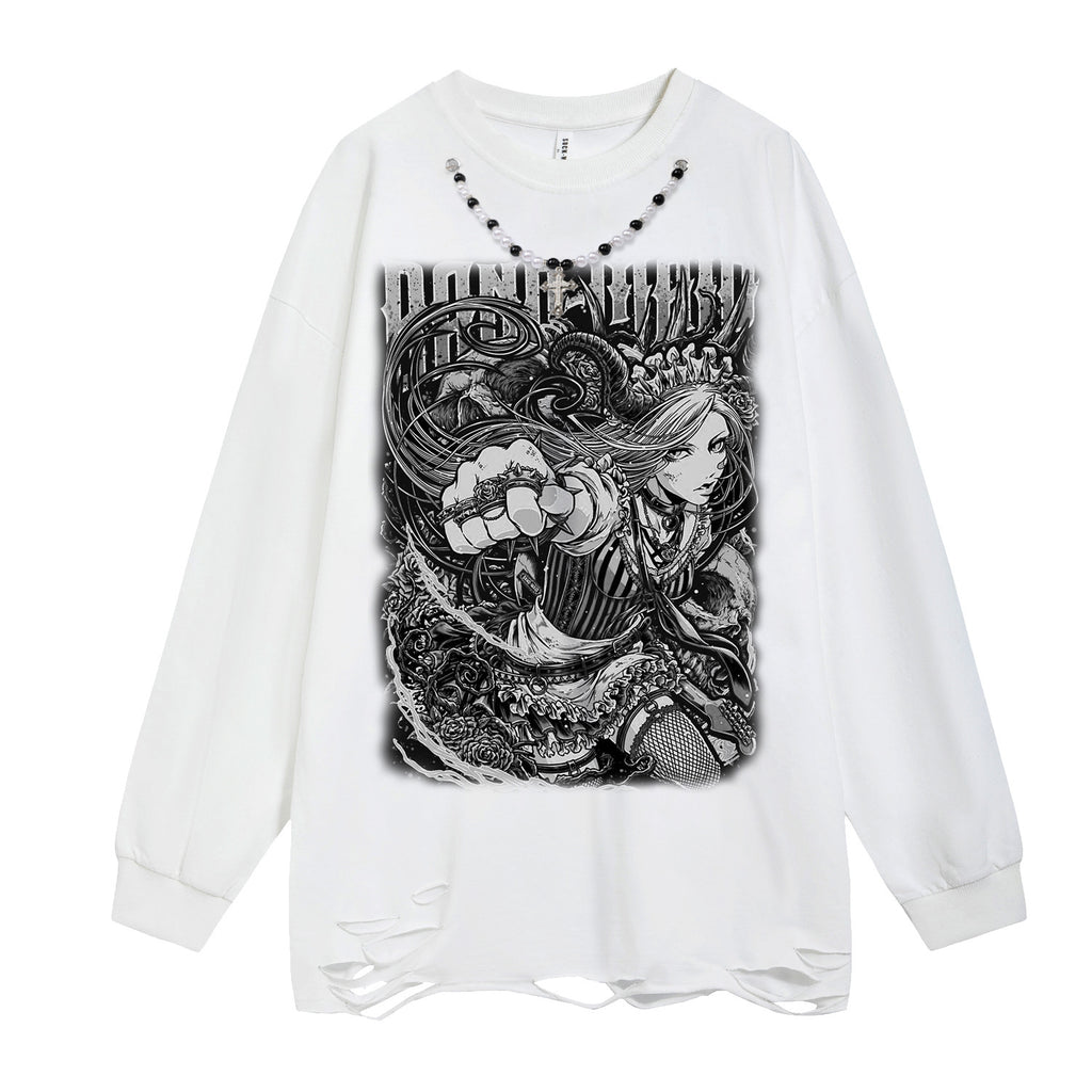 Long sleeved loose T-Shirt for men