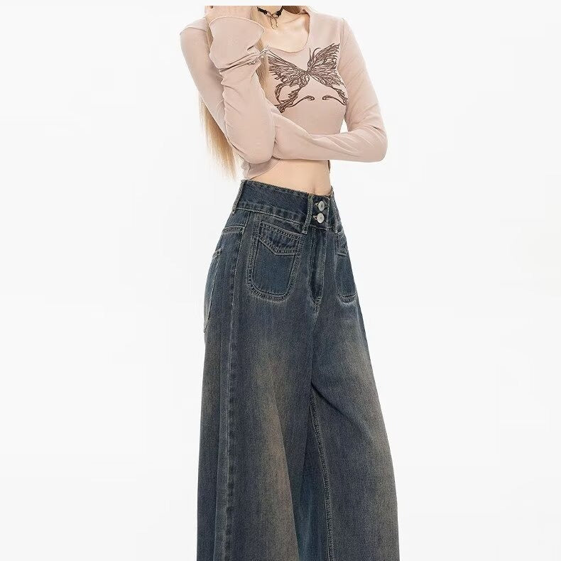 Casual Wide-Leg Jeans for Women