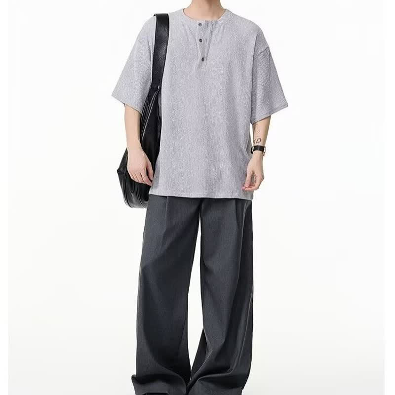 T-Shirt Short Sleeve Men Casual Loose Couple Half Sleeve