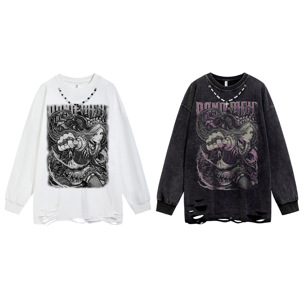 Long sleeved loose T-Shirt for men